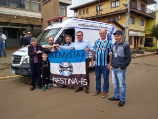 O Clube dos Gremistas, Secretária da Educação e Vereador comemoram conquistas para o município de Ernestina