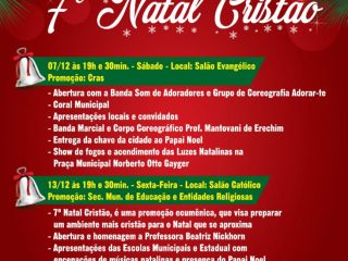 Ernestina convida para o 9º ErnestiNatal e 7º Natal Cristão
