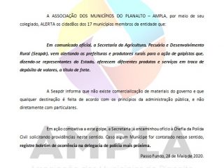 Ampla alerta para golpistas que estão lesando produtores rurais