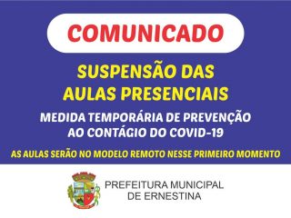 Cancelamento do retorno das aulas presenciais