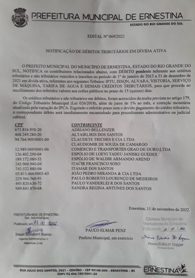 Edital N° 069/2022