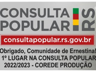 Ernestina, 1° Lugar na Consulta Popular 2022/2023