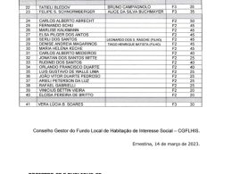Segue a segunda página com os classificados Programa Habitacional de Interesse Social- Educarte