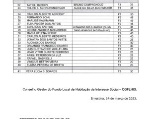 Segue a segunda página com os classificados Programa Habitacional de Interesse Social- Educarte