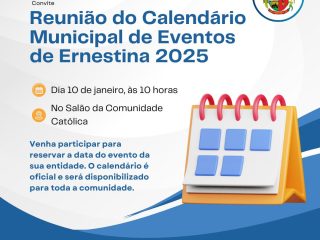 Reunião do Calendário Municipal de Eventos de Ernestina 2025
