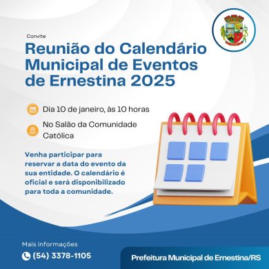 Reunião do Calendário Municipal de Eventos de Ernestina 2025