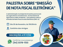 Garanta a sua vaga na palestra sobre emissão de Nota Fiscal Eletrônica para agricultores