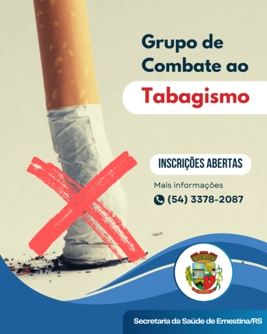 Grupo de Controle do Tabagismo ajudará fumantes a parar de fumar em Ernestina