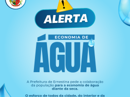 Prefeitura alerta população para economia de água diante da seca