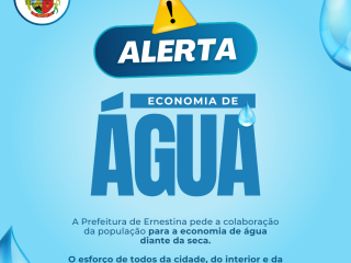 Prefeitura alerta população para economia de água diante da seca