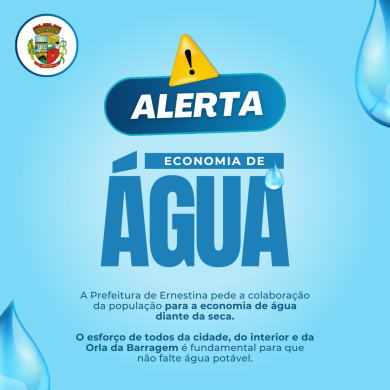 Prefeitura alerta população para economia de água diante da seca