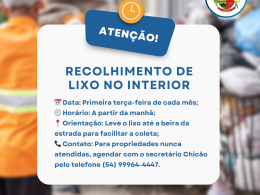 Prefeitura define cronograma de recolhimento de lixo no interior
