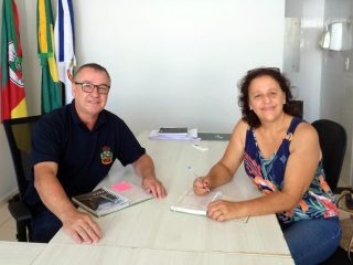 Vice-prefeito Leonir recebe vereadora Vera Vollmer para dialogar sobre demandas do interior