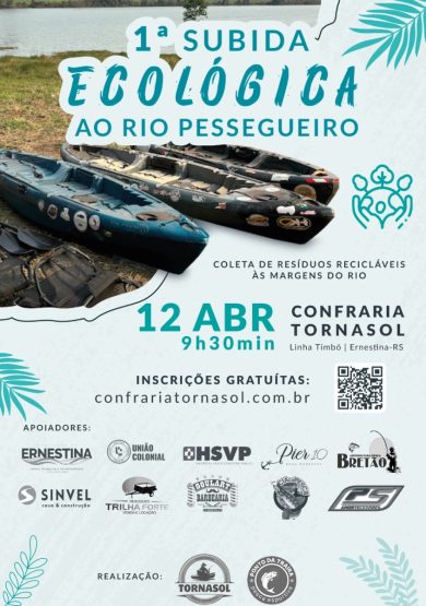 1ª Subida Ecológica ao Rio Pessegueiro promoverá limpeza e conscientização ambiental em Ernestina