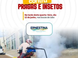 Nova aplicação de inseticida reforçará ação contra pragas e insetos em Ernestina