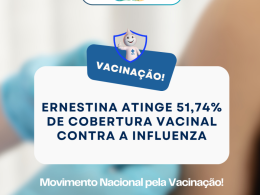 Ernestina atinge 51,74% de cobertura vacinal contra a Influenza