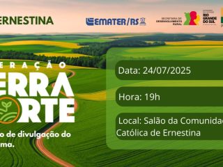 Reunião da Emater sobre o Programa Operação Terra Forte ocorre na quinta-feira (24) em Ernestina