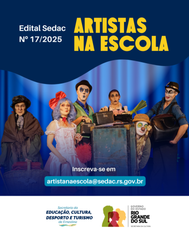 Edital ‘Artista na Escola’ recebe inscrições para projetos culturais