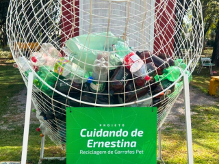 Garrafas PET vão virar enfeites natalinos em Ernestina