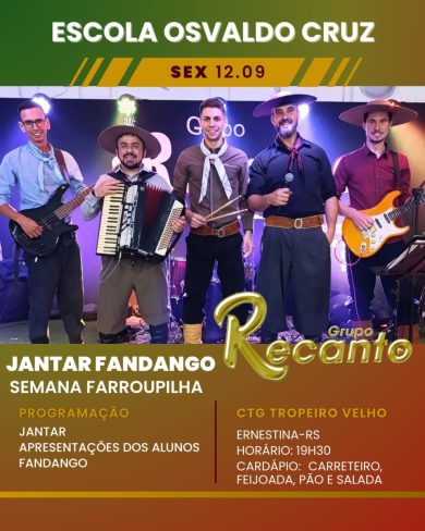 Semana Farroupilha inicia na sexta-feira (12) em Ernestina