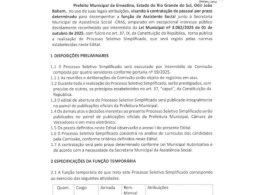 Edital Nº 65/2025 – PROCESSO SELETIVO SIMPLIFICADO
