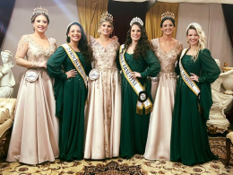 Corte de Soberanas representa Ernestina em encontro na Expomarau