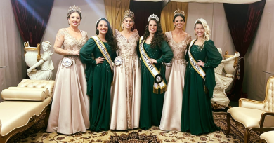 Corte de Soberanas representa Ernestina em encontro na Expomarau