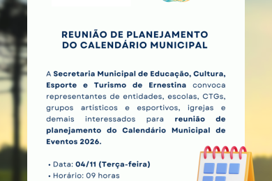 Reunião de planejamento do Calendário Municipal de Eventos 2026
