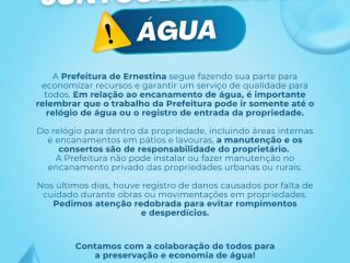 Vamos cuidar juntos da rede de água!