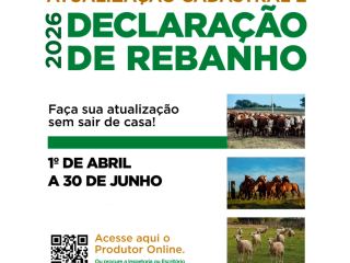 Declaração de Rebanho 2026: Fique atento ao prazo! 