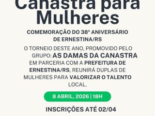 Torneio de Canastra para Mulheres é destaque na programação dos 38 anos de Ernestina
