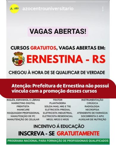 Comunicado à população ernestinense