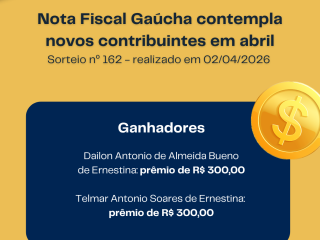 Nota Fiscal Gaúcha contempla novos contribuintes em abril