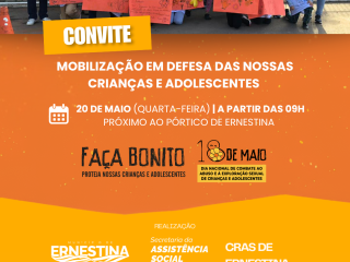 Convite especial para toda a comunidade: Participe da Mobilização em Defesa das Nossas Crianças e Adolescentes!