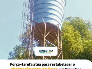 Força-tarefa atua para restabelecer o abastecimento de água em Ernestina