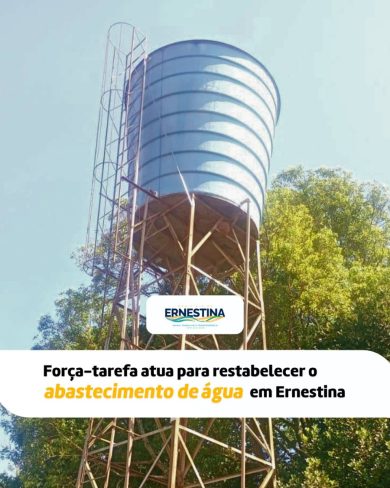 Força-tarefa atua para restabelecer o abastecimento de água em Ernestina
