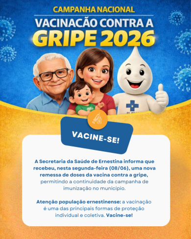 Secretaria da Saúde de Ernestina recebe nova remessa da vacina contra a gripe