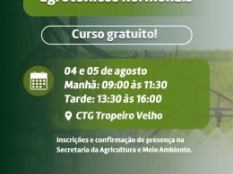NOVA DATA: Secretaria da Agricultura promove curso sobre aplicação de agrotóxicos hormonais