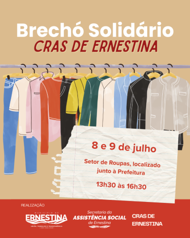 Brechó Solidário convida famílias que precisam de roupas e calçados de inverno