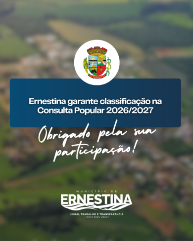 Ernestina garante classificação na Consulta Popular 2026/2027