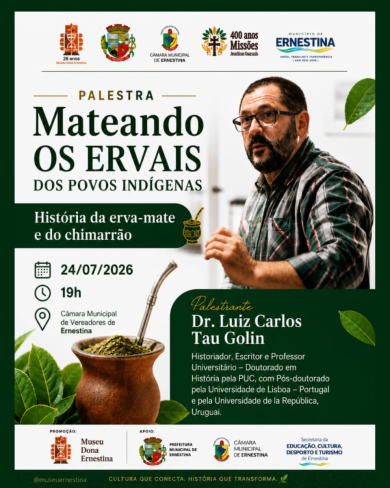 Ernestina recebe palestra sobre a história da erva-mate e do chimarrão