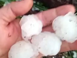 Granizo atinge cerca de 70% das residências em Ernestina, aponta levantamento inicial da Defesa Civil