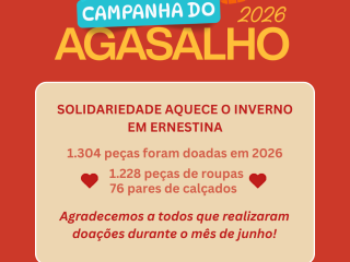 Solidariedade aquece o inverno em Ernestina na Campanha do Agasalho