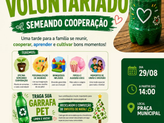 Movimento de Voluntariado promove tarde de cooperação e sustentabilidade em Ernestina