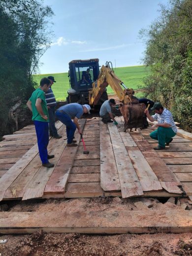 Municípios de Ernestina e Victor Graeff constroem nova ponte na Coxilha Seca