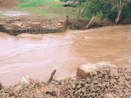 Santo Antônio do Planalto e Ernestina irão reconstruir ponte levada pela correnteza do Rio Herval
