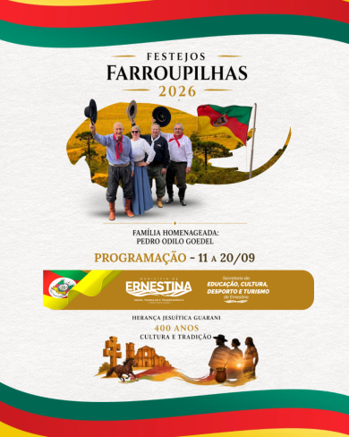 Vem aí os Festejos Farroupilhas 2026 de Ernestina