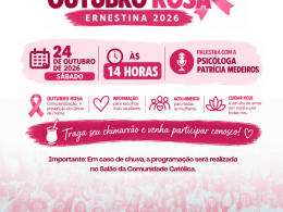Mateada Outubro Rosa vai reunir mulheres em tarde de cuidado e informação em Ernestina
