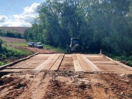 Nova ponte sobre o Rio Herval é liberada e restabelece ligação entre Ernestina e Santo Antônio do Planalto