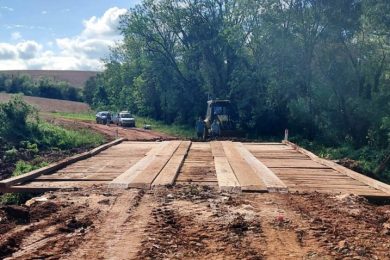 Nova ponte sobre o Rio Herval é liberada e restabelece ligação entre Ernestina e Santo Antônio do Planalto